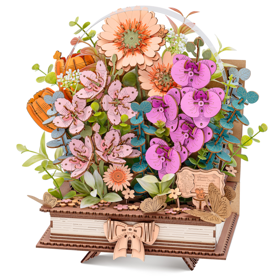 Wooden Blooming Book